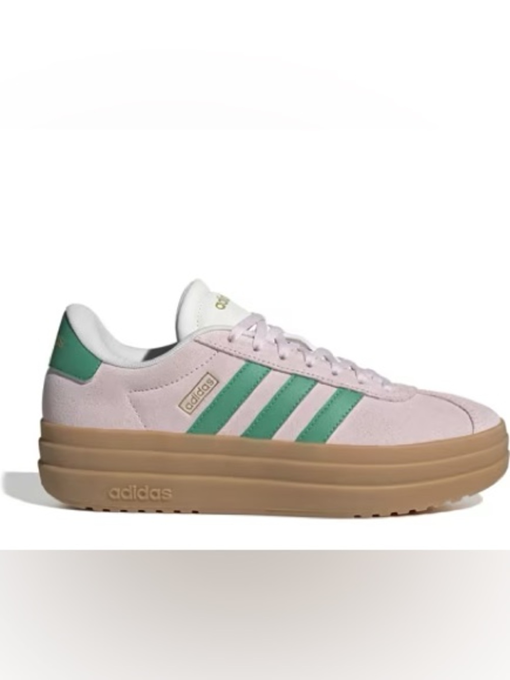 Adidas Women’s Pink and Green Platform Sneakers
